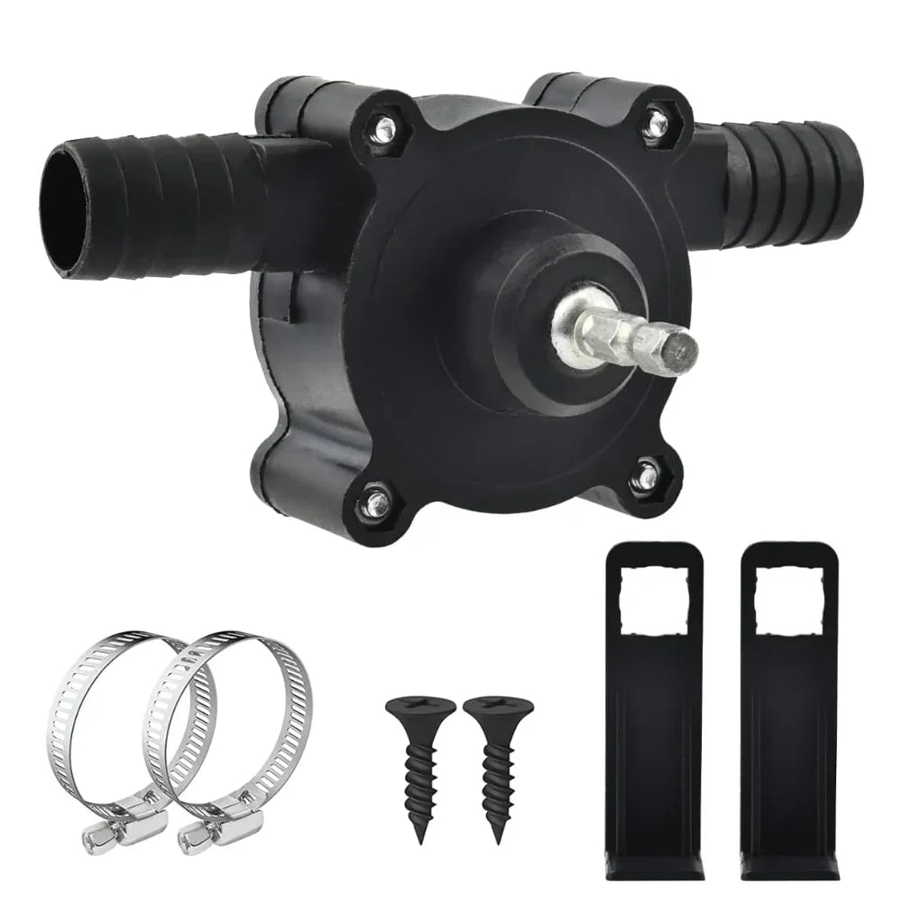 Portable Electric Drill Pump Self Priming Liquid Transfer Pumps Small Household Water Pump Garden Outdoor Tool - Zecs shopping