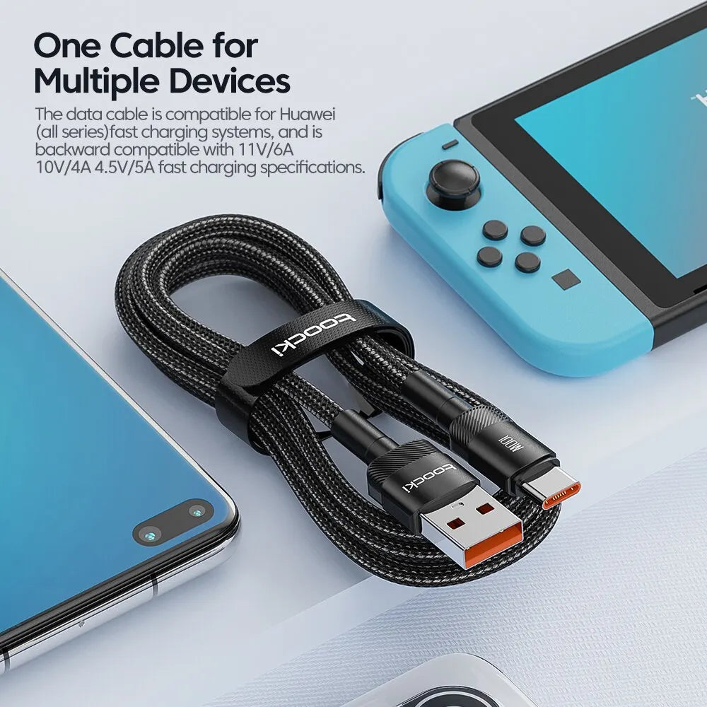 Toocki USB Type C Cable Fast Charging USB C Charger Cord For iPhone Huawei P P Realme Oppo Oneplus Power Bank