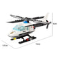 DIY City Police Helicopter Building Blocks – Creative Patrol Aircraft Toy Set for Kids