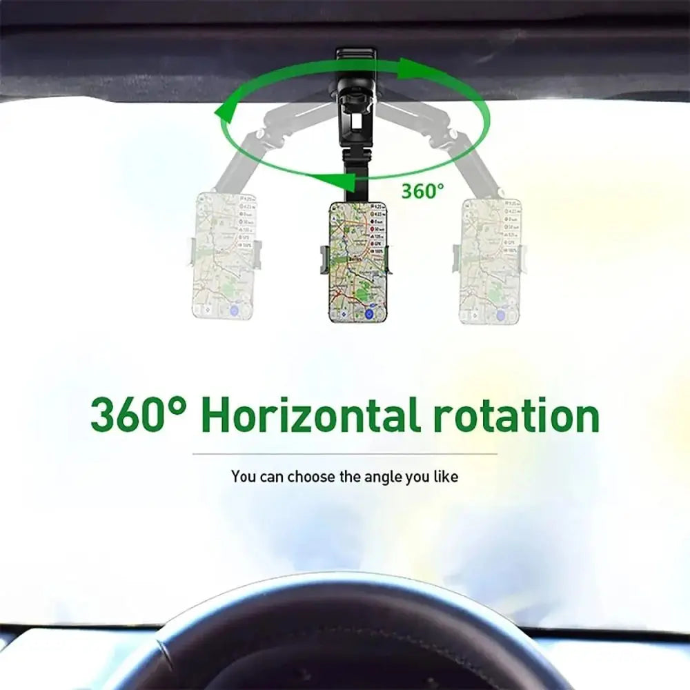 360° Sun Visor Phone Holder 🌞📱 | Multifunctional Car Mount for iPhone, Samsung & Android