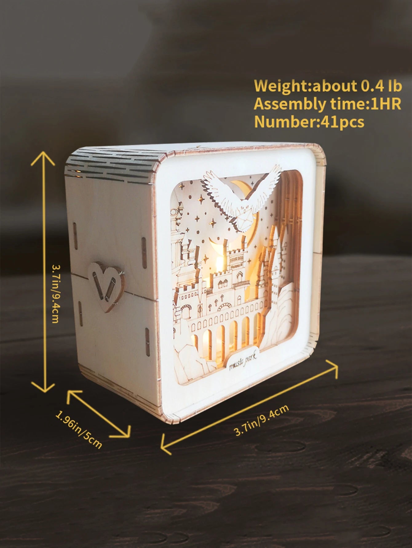 D Wooden Castle Puzzle Night Light & Decorative Fun for Kids & Adults