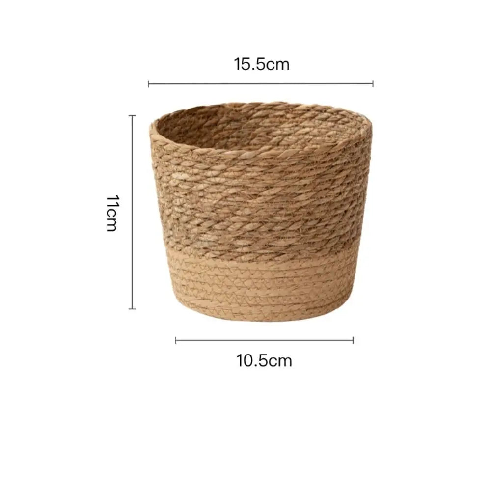 Fashion Rattan Woven Flower Pot Creative Flower Planters With Removable Legs Durable Hand Wove Plant Stand - Zecs shopping