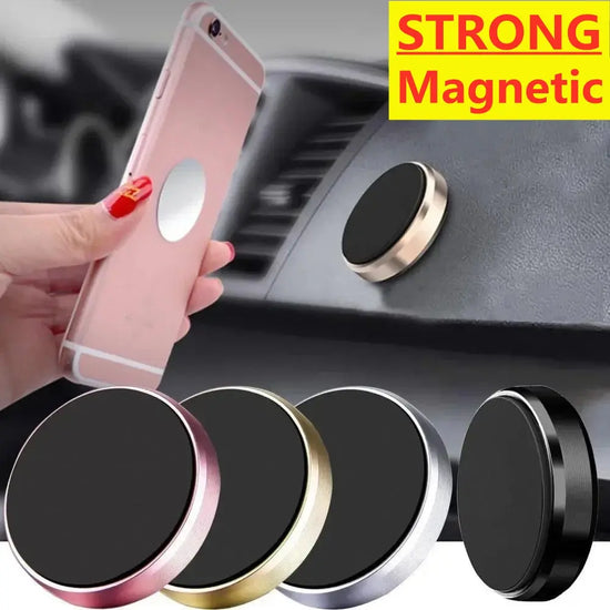 Universal Magnetic Phone Car Holder – Dashboard & Wall Mount Stand for iPhone, Samsung & More
