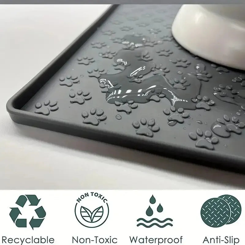 Pet Placemat Nonspill Easy to Clean Foldable Cat and Dog Feeding Mat Silicone Non-slip Waterproof Pet Mat - Zecs shopping
