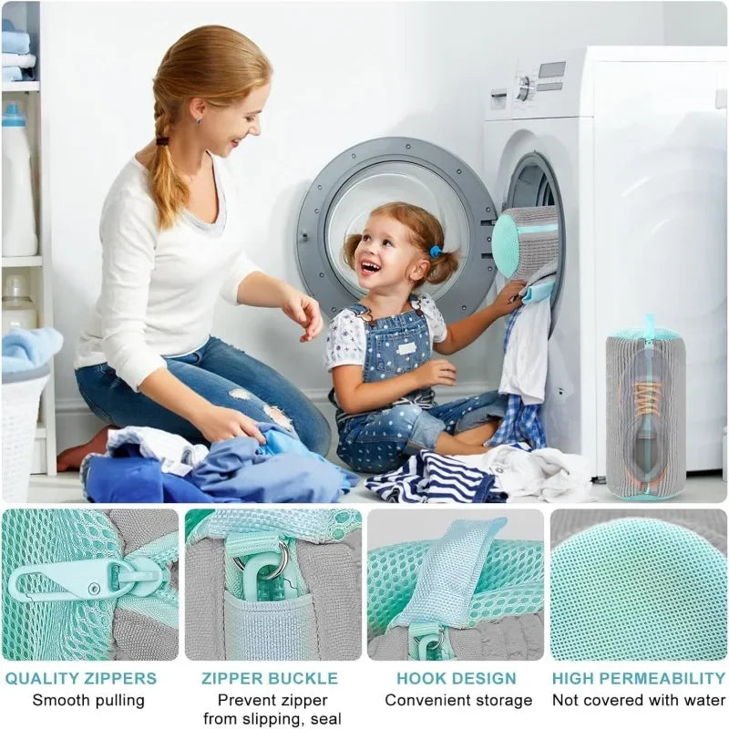 1-2PCS Washing Shoes Bag Mesh Shoes Bag Machine Travel Storage Bags Portable Anti-deformation Protective Clothes Organizer - Zecs shopping