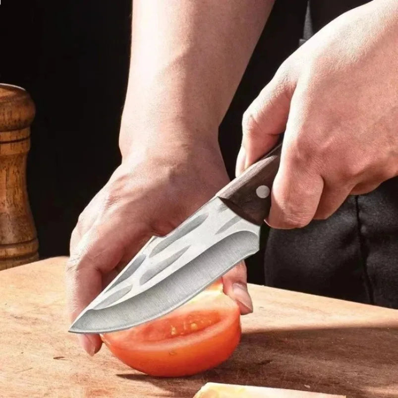 Utility Knife Butcher Boning Barbecue Knife Slicing Meat Fruit Chicken Steak Knife Wood Handle Kitchen Knives Chef Cooking Tools