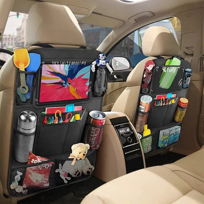 Car Backseat Organizer Multi-Pocket Storage with Tablet Holder for Kids & Road Trips