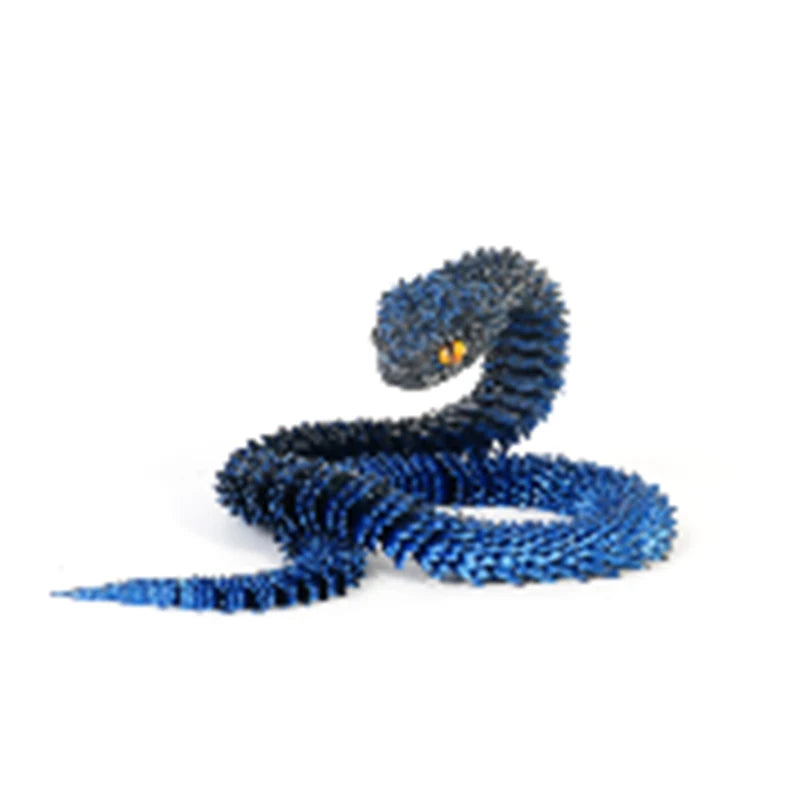 3D Printed Snake Decoration Colorful Model 3D Printed Animals Creative Toy Desk Accessories Room Decor Table Ornament 3 Sizes - Zecs shopping