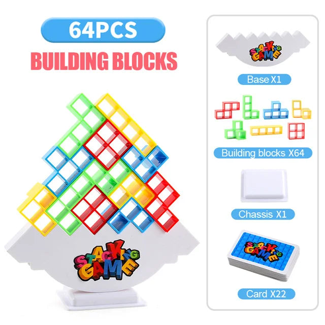 Balance Stacking Board Games Buliding Blocks Adults Kids Tower Block Bricks Toys For Boys Girls Puzzle Toy Family Parties Games Fun Gift for Kids & Family