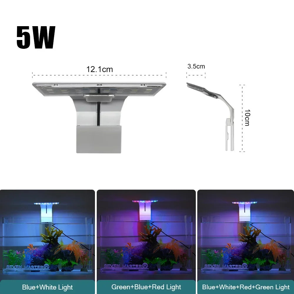 Super Slim LED Aquarium Light Lighting plants Grow Light WWW Aquatic Plant Lighting Waterproof Clip-on Lamp For Fish Tank