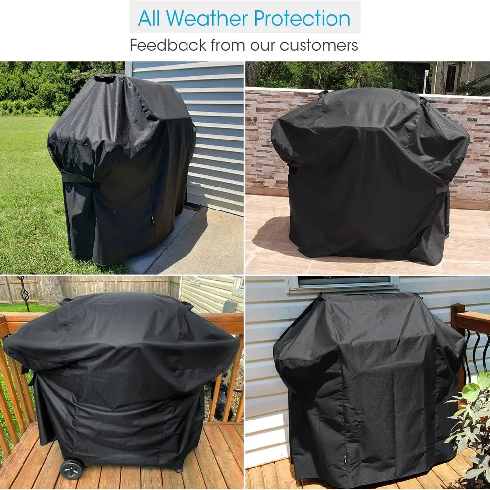 BBQ Grill Barbeque Cover Anti-Dust Waterproof Weber Heavy Duty Charbroil BBQ Cover Outdoor Rain Protective Barbecue Cover - Zecs shopping