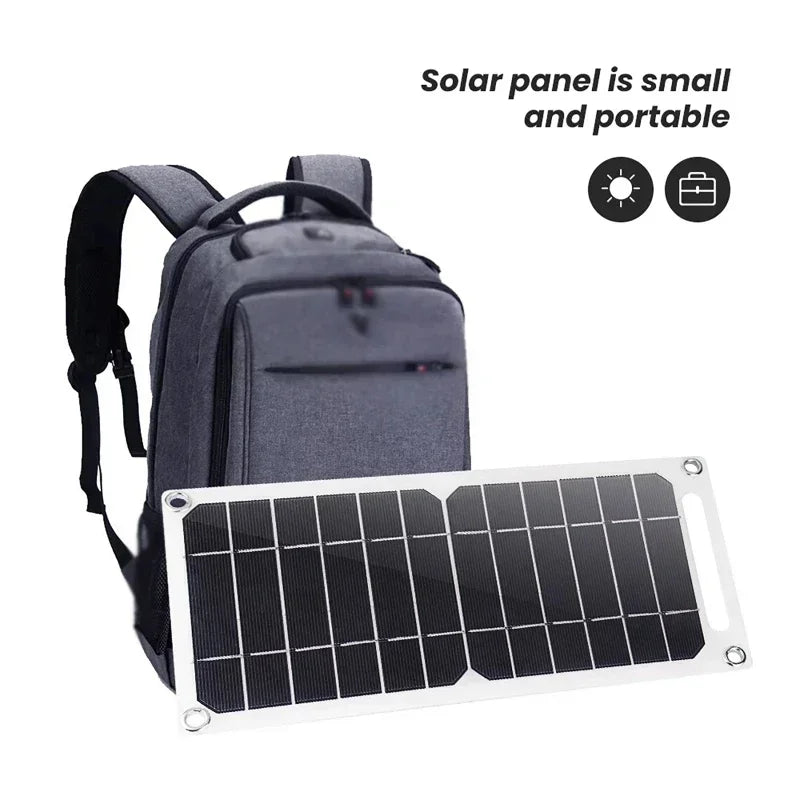 V W Sunpower Portable Solar Panel With USB Safe Stabilize Charger For Phone Power Bank Outdoor Camping Home RV Gift Use