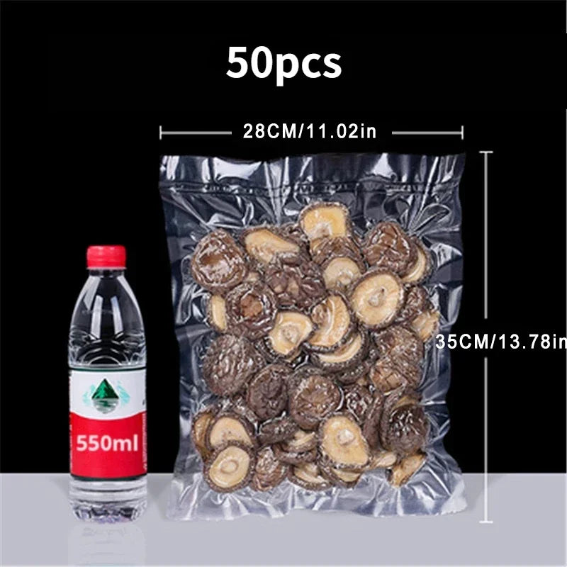 pcs Vacuum Sealer Bags Disposable Airtight Compression Bag Transparent Food Packaging Bag For MeatFruit And Vegetable