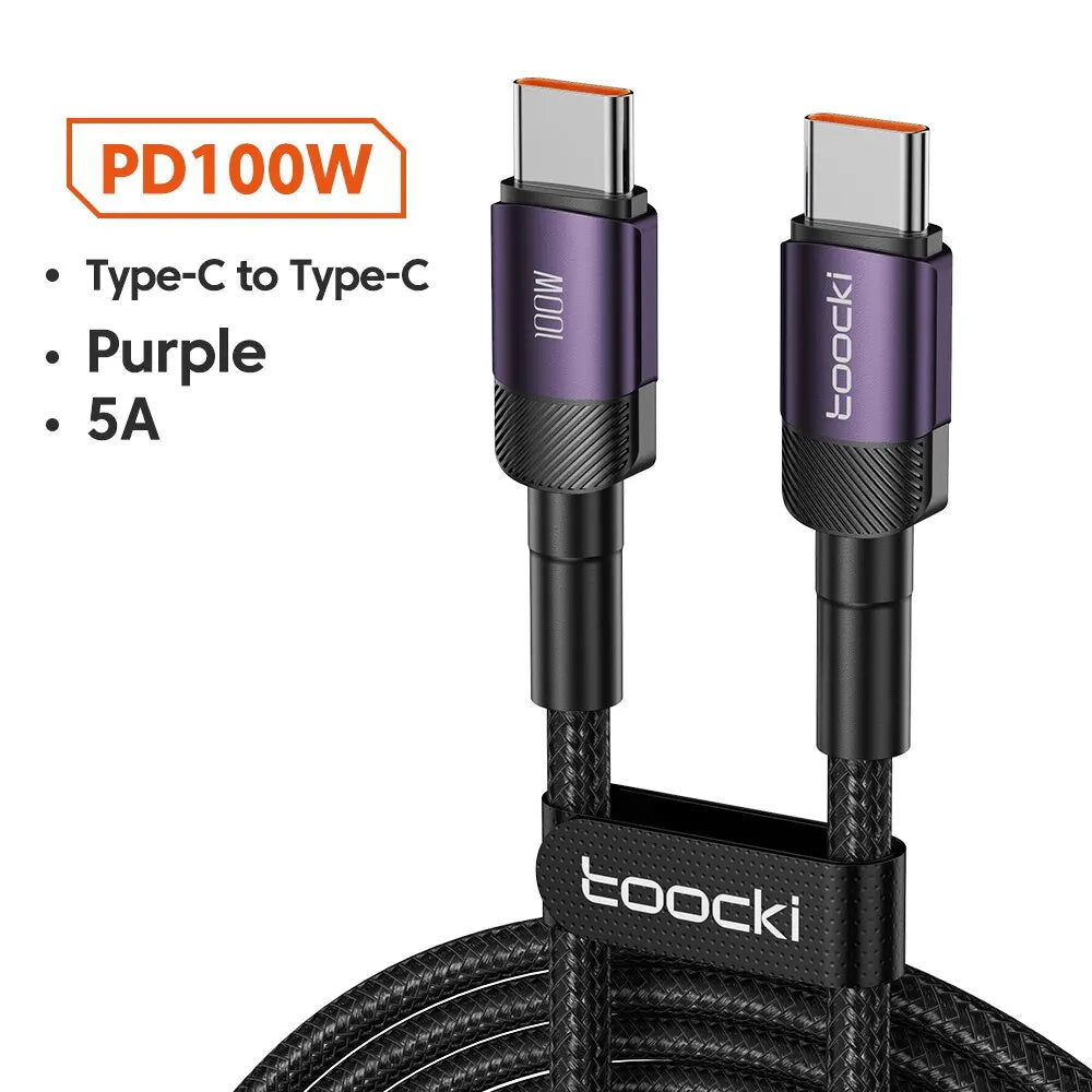 Toocki USB Type C Cable Fast Charging USB C Charger Cord For iPhone Huawei P P Realme Oppo Oneplus Power Bank