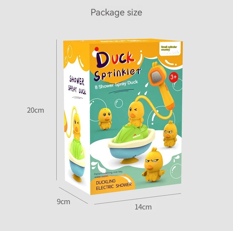 Cute Duck Bathtub Boat Toy Automatic Water Spray Sensory Toy for Toddlers & Babies