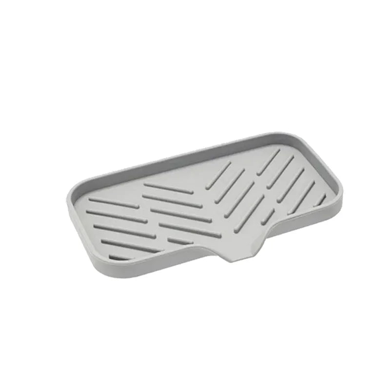 Sink Silicone Tray With drain Soap Sponge Storage Holder Countertop Sink Scrubber Brush Storage Rack Kitchen Organizer