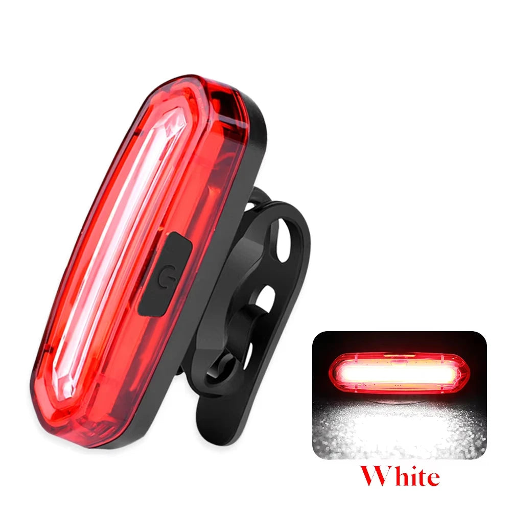 MTB Road Bike Rear Light USB Rechargeable LED Bike Tail Light Easy to Install Bicycle Warning Taillights for Night Riding Safety