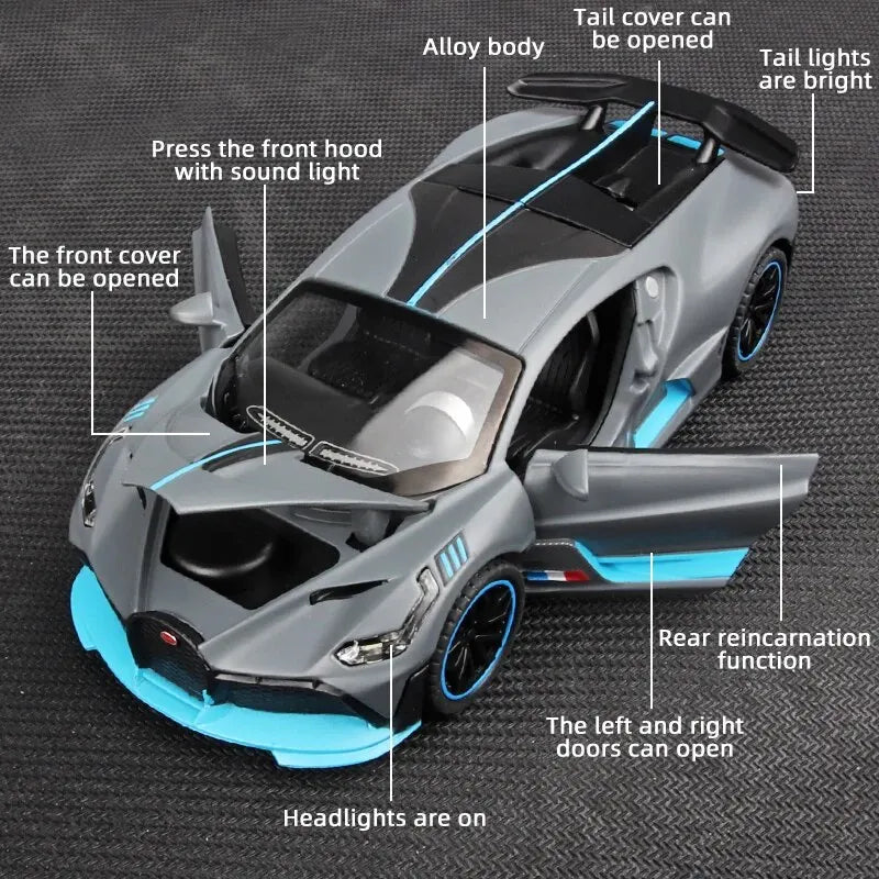Model For Bugatti Metal Vehicle Racing Alloy Model Car Miniature Diecast