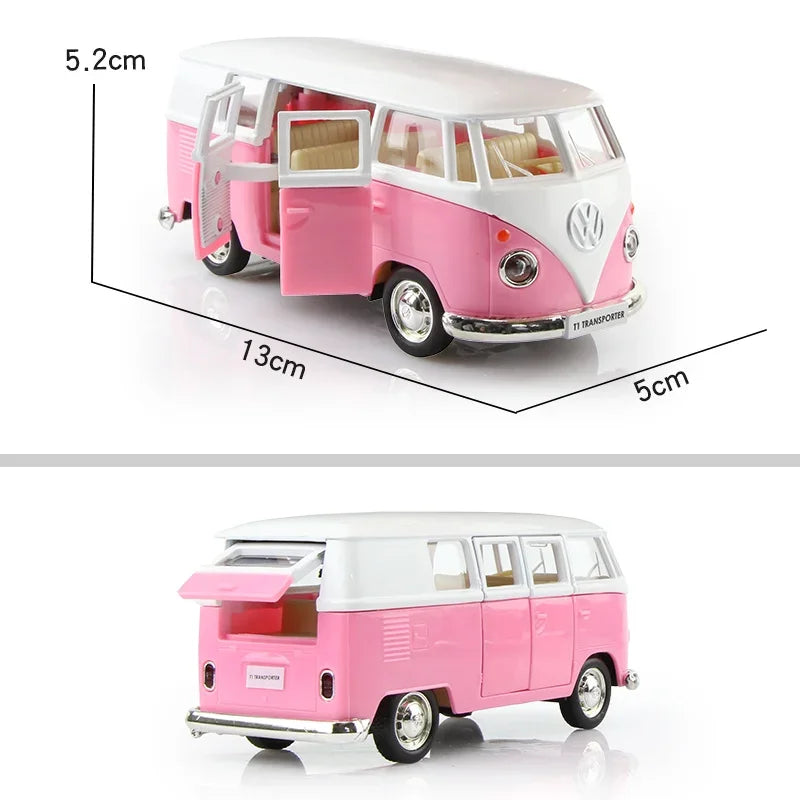 Diecasts Volkswagen Miniature Cars Vw T Bus Toys Alloy Diecasts Scale Metal Collection Cars Models Vehicles