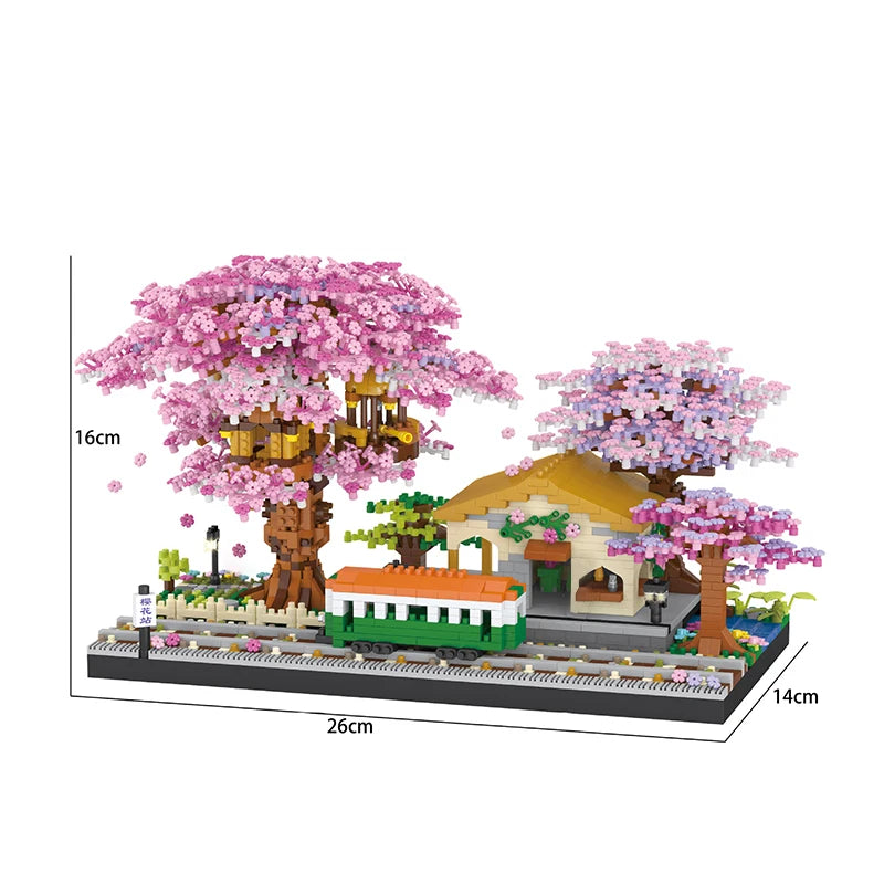 Mini Sakura Tree Building Blocks Set Diy Cherry Premium & Affordable