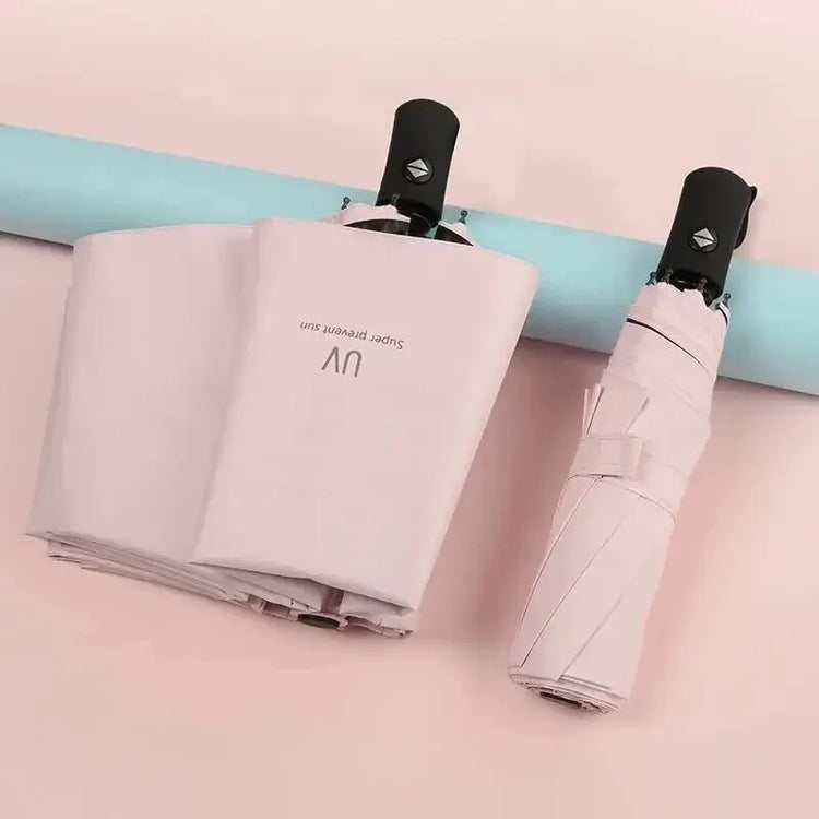 1pc Mini Folding Automatic Umbrella Portable Windproof Light Children Parasol Umbrella Anti UV Rain Sun Umbrella - Zecs shopping