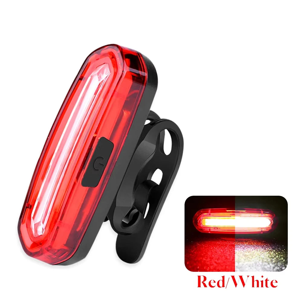 MTB Road Bike Rear Light USB Rechargeable LED Bike Tail Light Easy to Install Bicycle Warning Taillights for Night Riding Safety