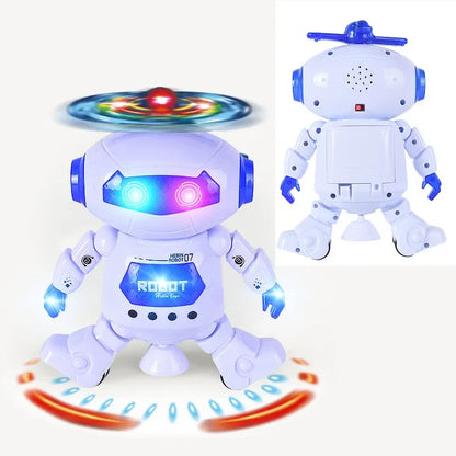 Kids Dancing Music Robot Toy – LED Light Walking Interactive Robot for Boys &amp; Girls