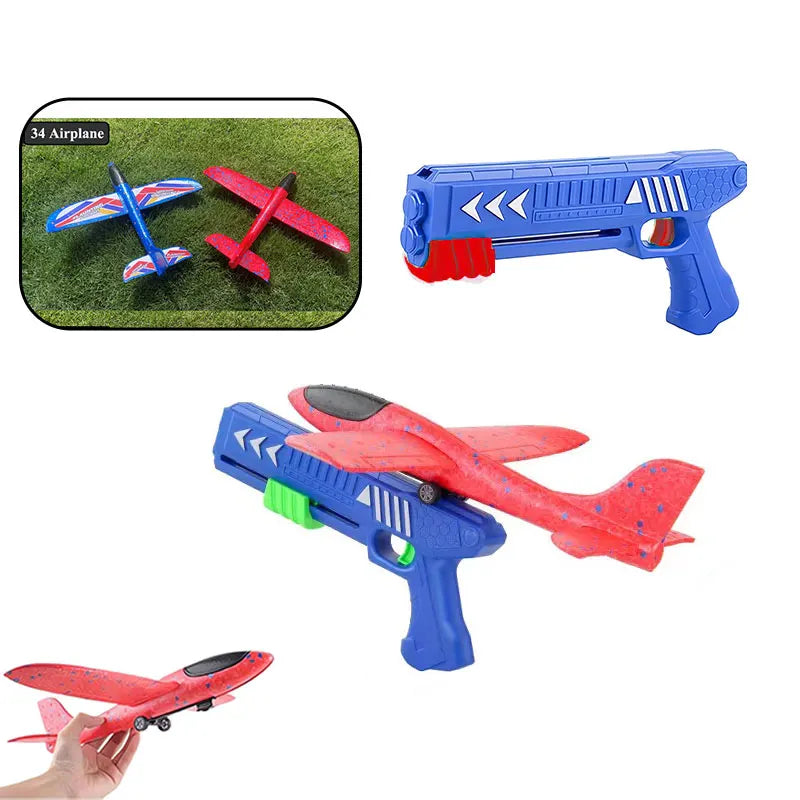 Kids Cm Foam Plane Launcher Outdoor Toy For Boys Sport Catapult Game Children Girl Birthday Xmas Gifts