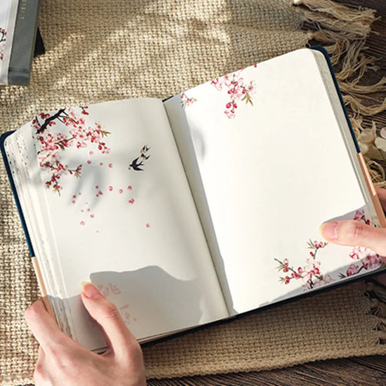 Chinese Style Hardcover Notebook – Colorful Weekly Planner & Student Diary Journal