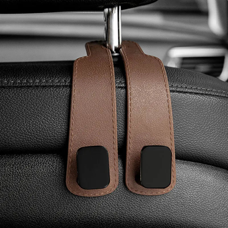 Car Headrest Hooks 🚗👜 | Seat Back Bag Hanger & Organizer Clips | Universal Car Accessory