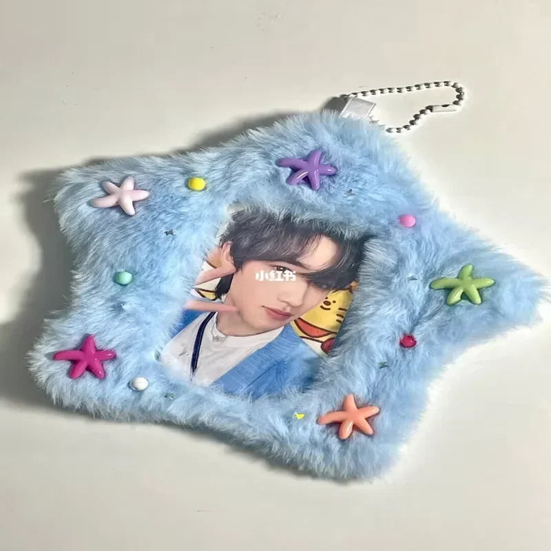 Cute Plush Photo Card Holder Photo Albums Decor Cover Case Kpop Idol Bus Card Protector Bag Picture Photo Sleeves Card Cases - Zecs shopping