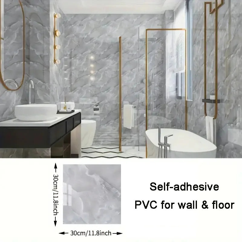 pcs PVC Imitation Marble Floor Stickers Self-adhesive Wall Stickers Waterproof Bathroom Living room Moden Decoration Decals