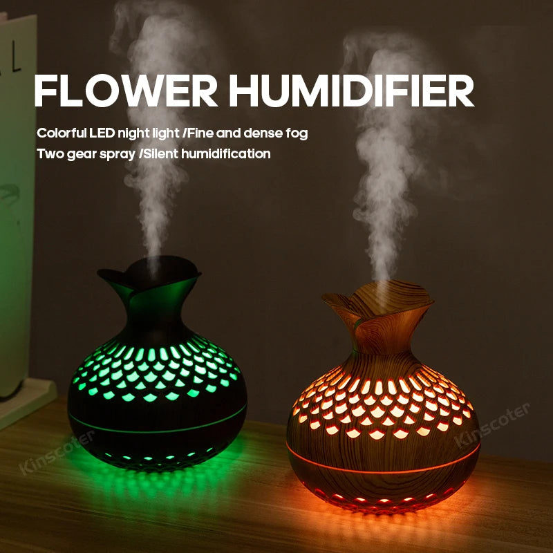 Wood Grain Humidifier ml USB Aroma Diffuser Atomizer USB Household Humidifier Hydrating Instrument Desktop Humidifier
