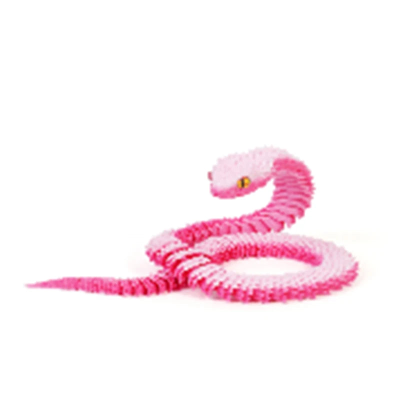 3D Printed Snake Decoration Colorful Model 3D Printed Animals Creative Toy Desk Accessories Room Decor Table Ornament 3 Sizes - Zecs shopping