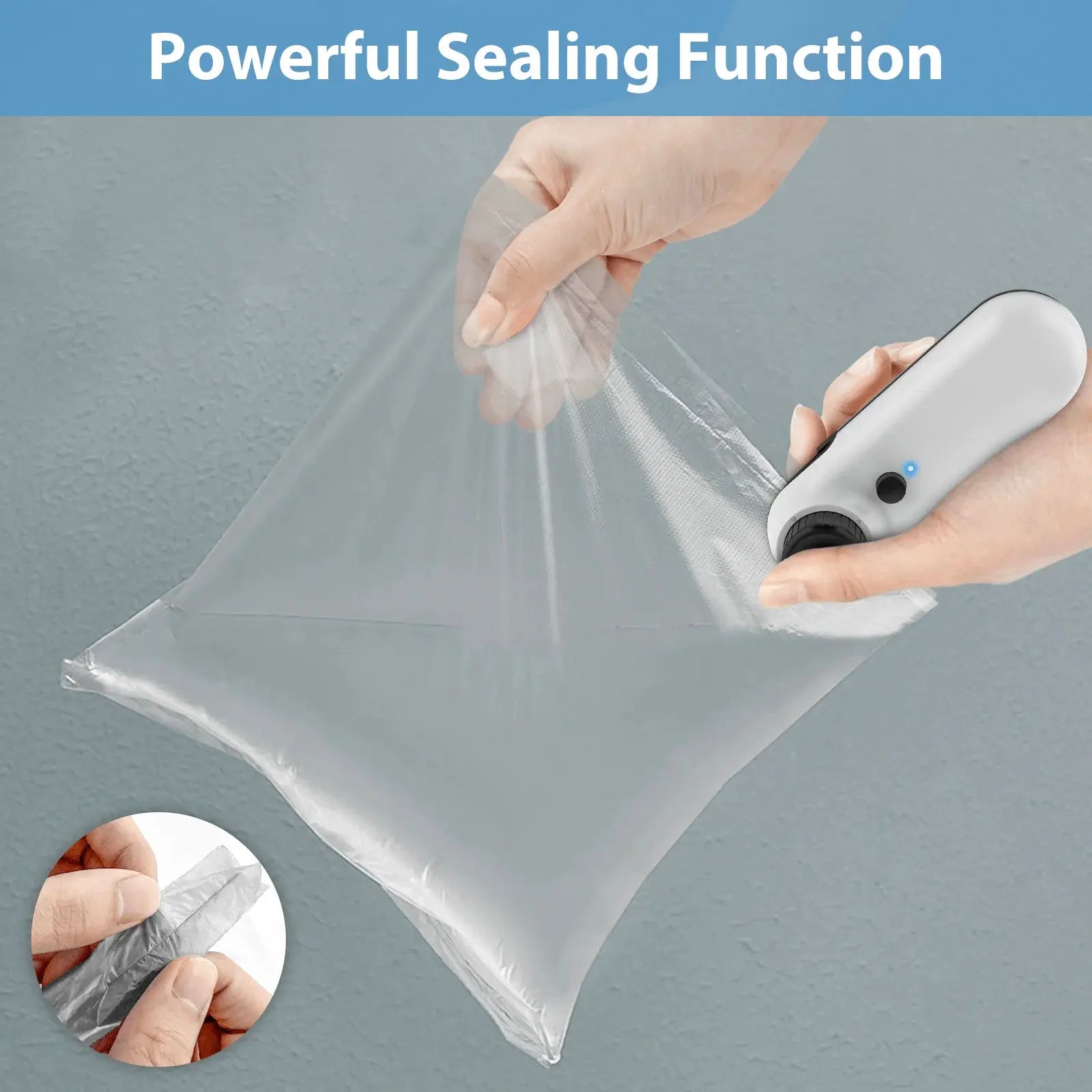 Rechargable In Bag Mini Heat Sealer Storage Bag Plastic Package Snack Sealer Clip Bag Handheld Heat Sealer Plastic Bag USB