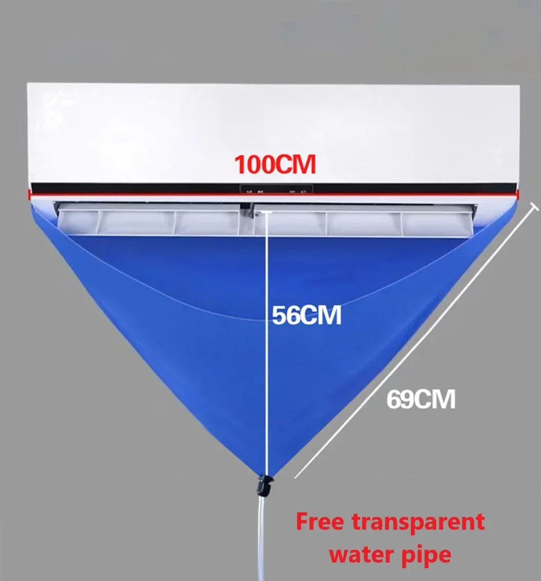 cm Thickened Cleaner Air Coditioning Cleaning Cover Bag PVC with Water Pipe Home -P Split Hanging Air Conditioner Tools