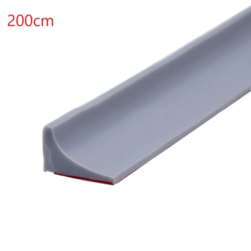 pcs Bathroom Water Stopper Silicone Retaining Strip Water Shower Dam Flood Barrier Dry And Wet Separation Blocker
