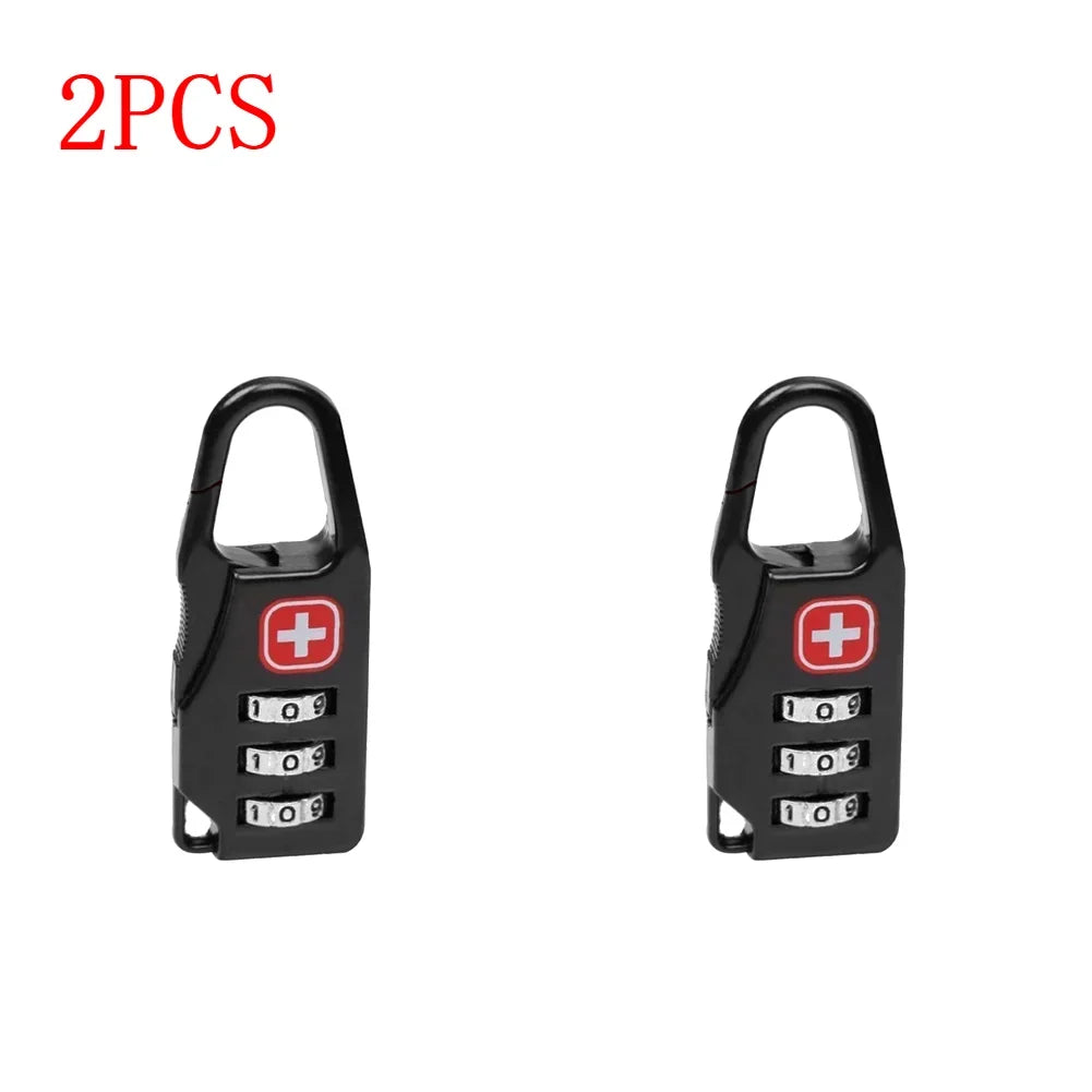 -PCS Portable Alloy Lock Padlock Outdoor Travel Luggage Zipper Backpack Handbag Safe Anti-theft Combination Code Number Lock