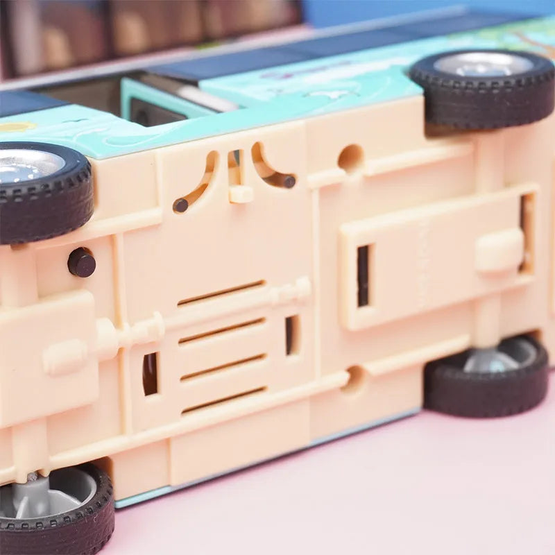 School Bus Toys Cars Die Cast Little Cars City Bus With Sound And Light Up Friction Powered Cars Play Toys Gift For Kids