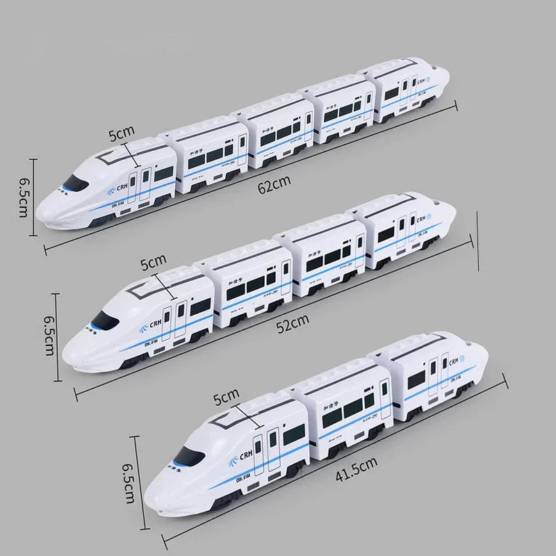 Kids Diy Simulation High Speed Railway Train Toy Car Electric Sound Light Model Train Educational Toys For Boys Girls Gift Fun Gift for Kids & Family