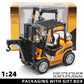 Alloy Construction Forklift & Crane Toy – Lights, Sound & Retro Motion Vehicle