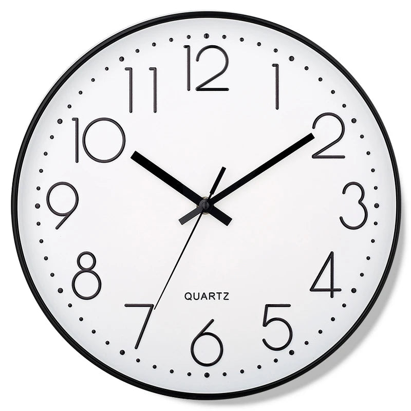 8 Inch Quartz Wall Clock Simple Mute Clock Hole-free Cubic Digital Wall Clock Home Decoration Living Room Bedroom Decoration - Zecs shopping