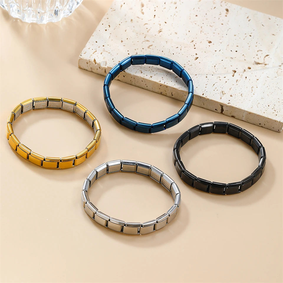 Classic Stainless Steel Pendant Italian Chain Link Men Women Suitable For mm Bracelet Making DIY Steel Module Tools