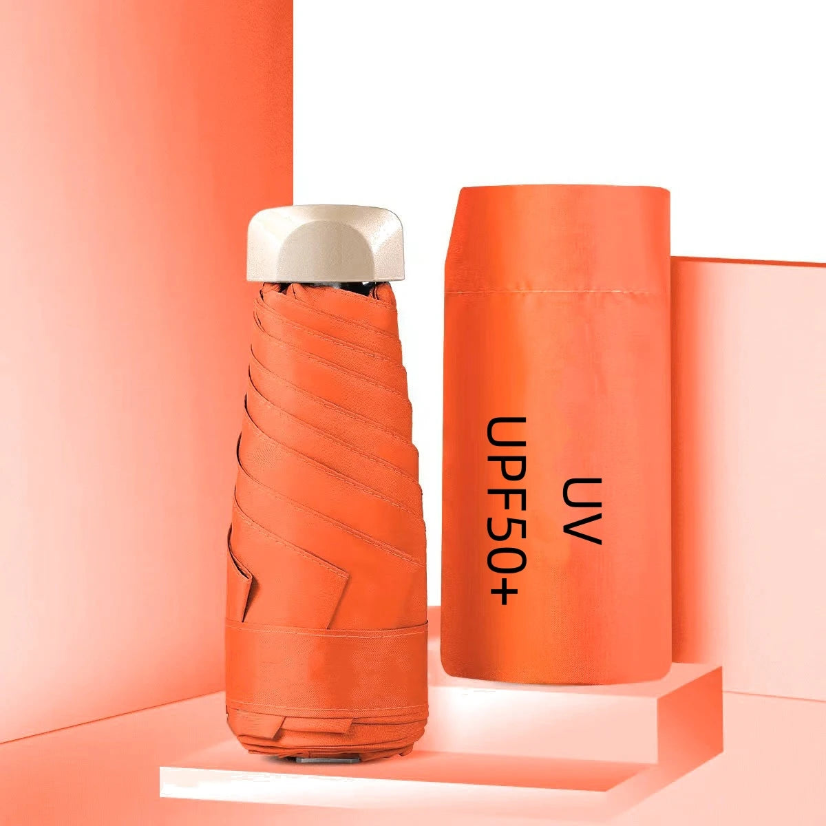 Mini Pocket Umbrella Small Sun Rain Umbrellas Vinyl Folding Umbrella UV Ultraviolet Protection Sun Shade Pocket Parasol Capsule