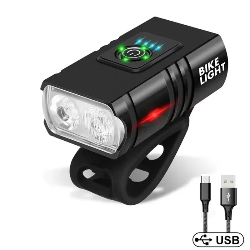 BK Bike Light T LED USB Rechargeable Bicycle Lights Modes MTB Flashlight Bicycle Headlight for Cycling Bicycle Front Lamp