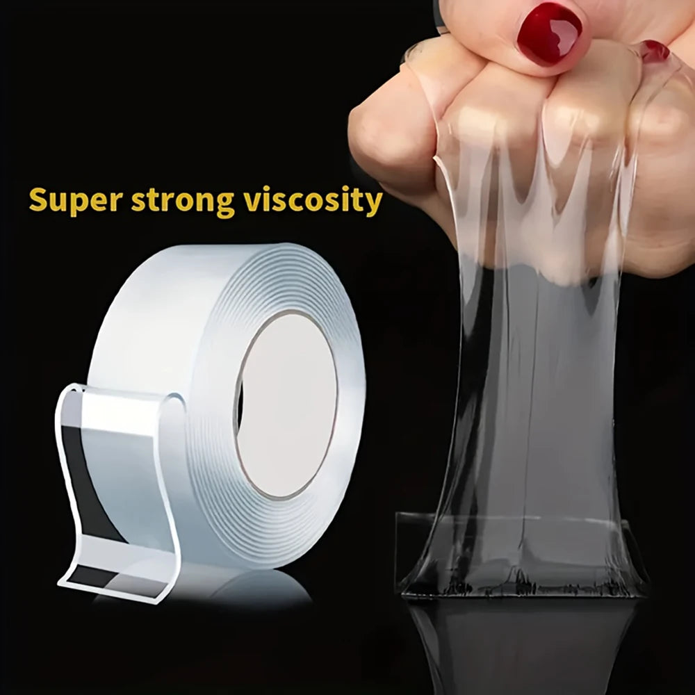 -mm Width Ultra Strong Adhesive Nano Tape High Viscosity Double Sided Tape Traceless Transparent Reusable Mounting Tape