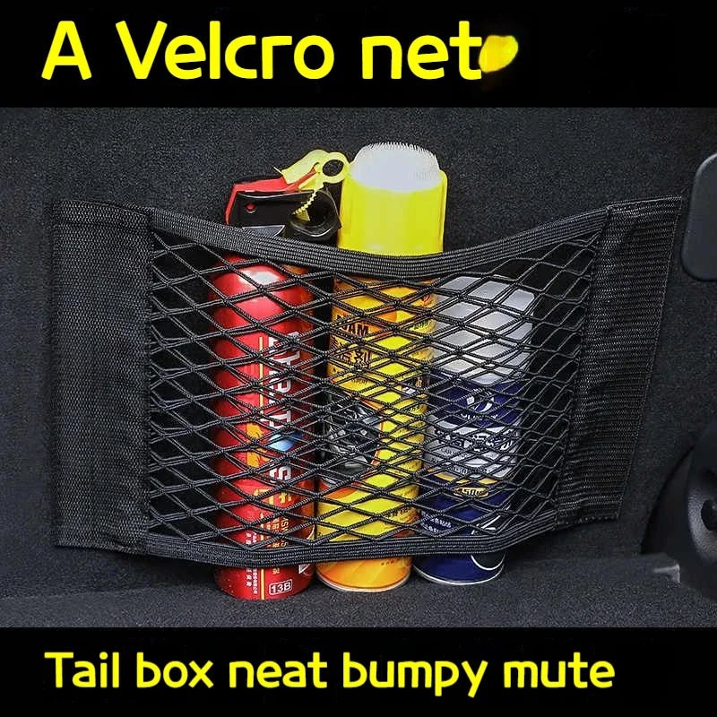 Luggage Storages Car Trunk Storage Bag Double Stretch Velcro Car Storage Net Bag Mesh Storages Net Bag Car Net - Zecs shopping