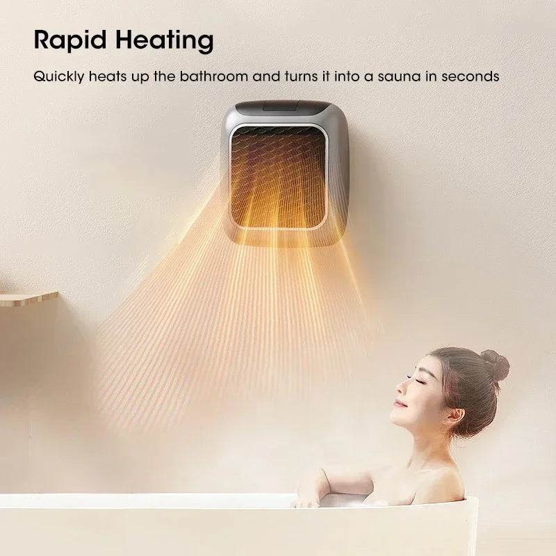 W Portable Electric Heater EU Small Bathroom Fast Heating Fans Bedroom Heater Home Use Warming Device with Remote Control