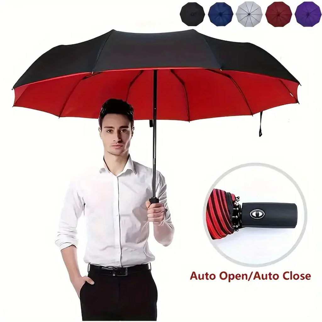 Piece Automatic Folding Umbrella Large Double-Layer Portable Umbrella and Parasol Essential Travel Supplies for Outdoor Use Perfect Valentines Day Gift