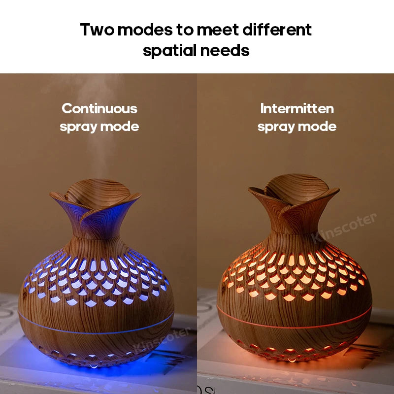 Wood Grain Humidifier ml USB Aroma Diffuser Atomizer USB Household Humidifier Hydrating Instrument Desktop Humidifier